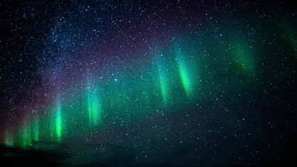 starry aurora northern lights time lapse