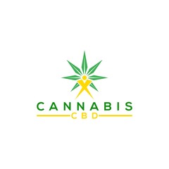 Wall Mural - cannabis logo design creative vector