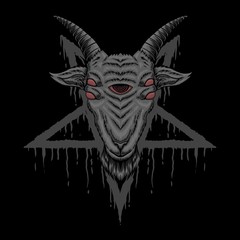 Wall Mural - satanic Goat vector illustration