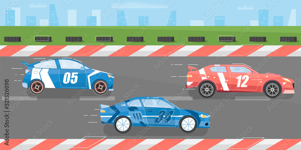 Car Racing Background Stock Vector | Adobe Stock