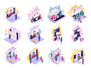 Poster - Isometric Support Compositions Set