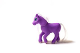 toy small purple horse pony figurine isolated