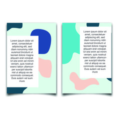 Fototapete - poster templates with organic abstract shapes in pastel colors. Contemporary collage wedding invitations, greeting cards, flyers, newsletter, poster. vector illustration