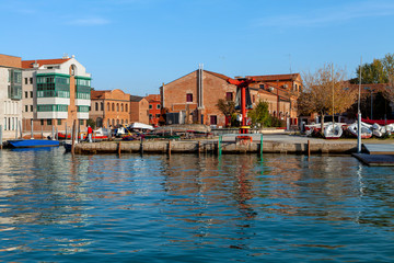 Wall Mural - The boat docks on the lagoon