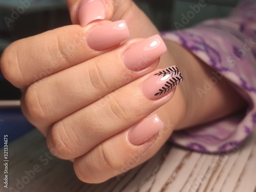 beautiful nail art manicure on the background Fototapet