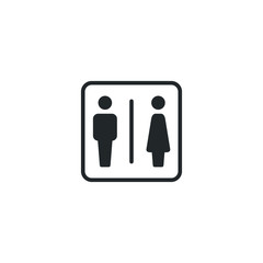 Aufkleber - Toilet icon template color editable. Bathroom symbol vector sign isolated on white background illustration for graphic and web design.