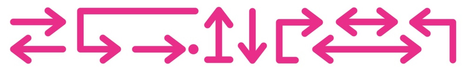 Wall Mural - arrow icon pink | arrows | infographic illustration | direction symbol | pointer logo | up sign | is