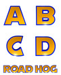 Road Hog Alphabet - 3D Illustration