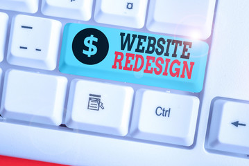 Wall Mural - Writing note showing Website Redesign. Business concept for modernize improver or evamp your website look and feel
