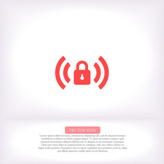 Wi fi password vector icon , lorem ipsum Flat design