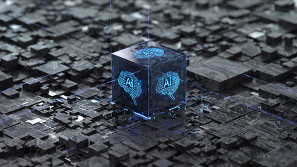 AI, Artificial Intelligence concept,3d rendering,conceptual image.