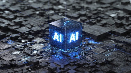 AI, Artificial Intelligence concept,3d rendering,conceptual image.