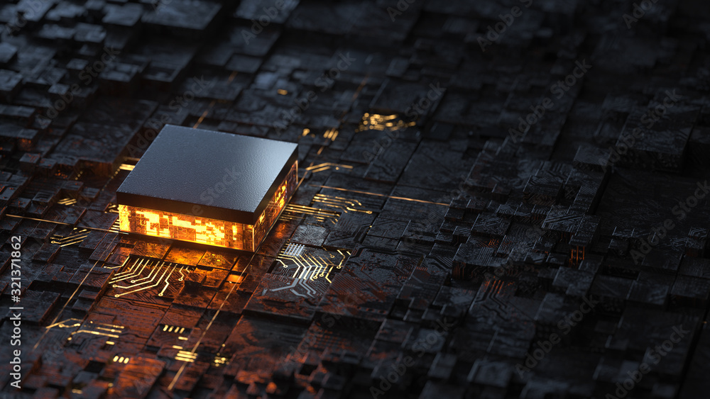 Central Computer Processors CPU concept. 3d rendering,conceptual image ...