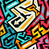 Fototapeta Młodzieżowe - graffiti seamless pattern