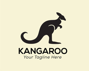 Wall Mural - simple stand kangaroo logo design inspiration