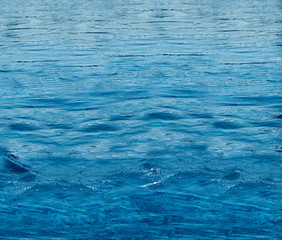 rippled pattern of clean blue water background