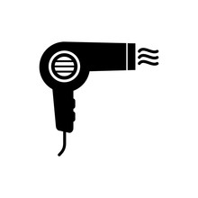 Hair Dryer Icon Vector Design Logo Template EPS 10
