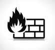 Vector illustration of firewall icon