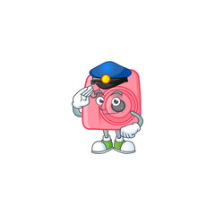 Sticker - A character design of instan camera working as a Police officer