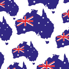 Poster - australia map pattern on white background