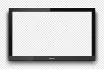 Wall Mural - mockup realistic television screen with blank screen for your design. vector illustration ai 10