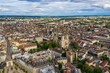Lovely aerial townscape view of historical Dijon city, France