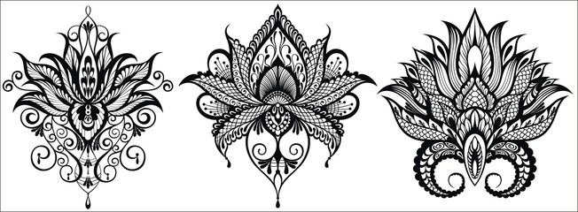 Wall Mural - lotus icons set. inspiration graphic sign for logo. vector illustration