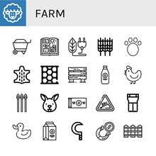 Set Of Farm Icons