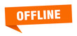 offline speech bubble. offline ribbon sign. offline banner