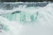 A front of roaring waters of the Rhine Falls.