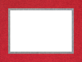 Red-gray textured decorative rectangular frame with a free white field for creative work.