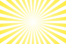 Sunburst Retro Sun Rays Yellow Background. Abstract Summer Sunny. Vintage Radial Texture.