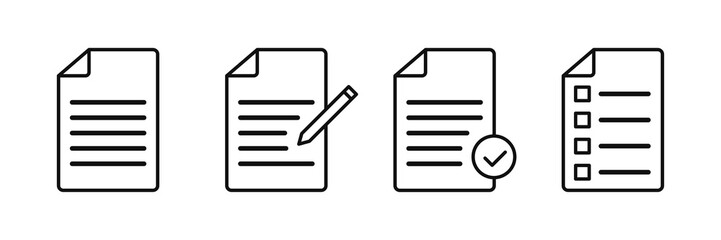 Wall Mural - document vector icons isolated. file vector icon. accept file sign or symbol.