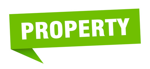 property speech bubble. property ribbon sign. property banner