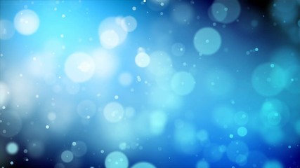 Wall Mural - blue energy particles background bokeh