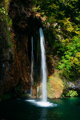 Wall Mural - Plitvice lakes, Croatia. Beautiful place visited by thousands of tourists every year. 