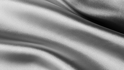 Smooth elegant grey fabric silk or satin texture for background.