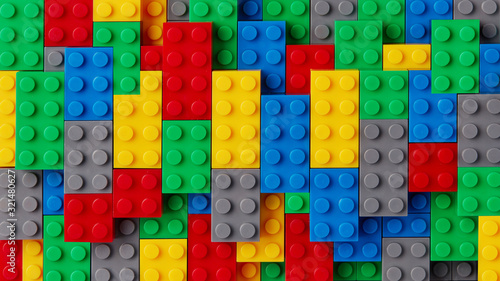 Multi-colored toy blocks background