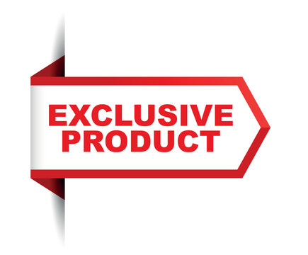 red vector banner exclusive product