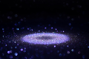Wall Mural - bokeh lights background with multi layers colors of white silver and violet.