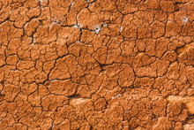 Cracked Dry Red Soil Texture