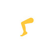 Leg vector flat icon. Isolated human anatomy leg emoji illustration 