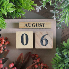 August 6, Icon design in natural concept.