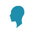 © o_a - Side view silhouette of a bald woman's head.