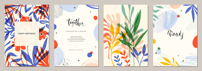 set of abstract creative universal artistic templates. good for poster, card, invitation, flyer, cov