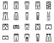 © Bakai - Pants Long & Short Icons Black & White Set Big