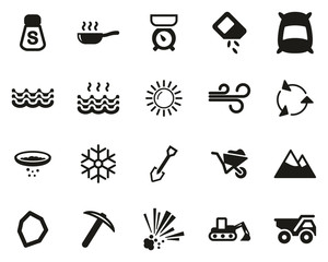 Sticker - Salt & Salt Mining Icons Black & White Set Big