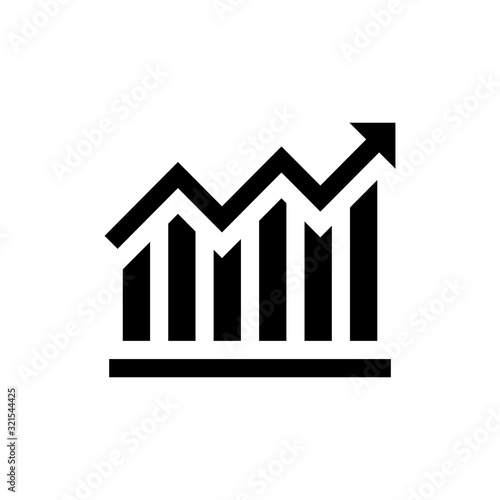 Fotografía Growth Chart Vector Icon style illustration Data Science EPS