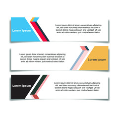 Leinwandbilder - Abstract Web banner design background or header Templates vector illustration
