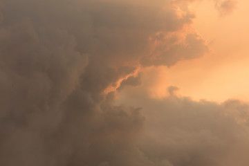 Red clouds due to bush fire smoke at sunset in The Blue Mountains in Australia